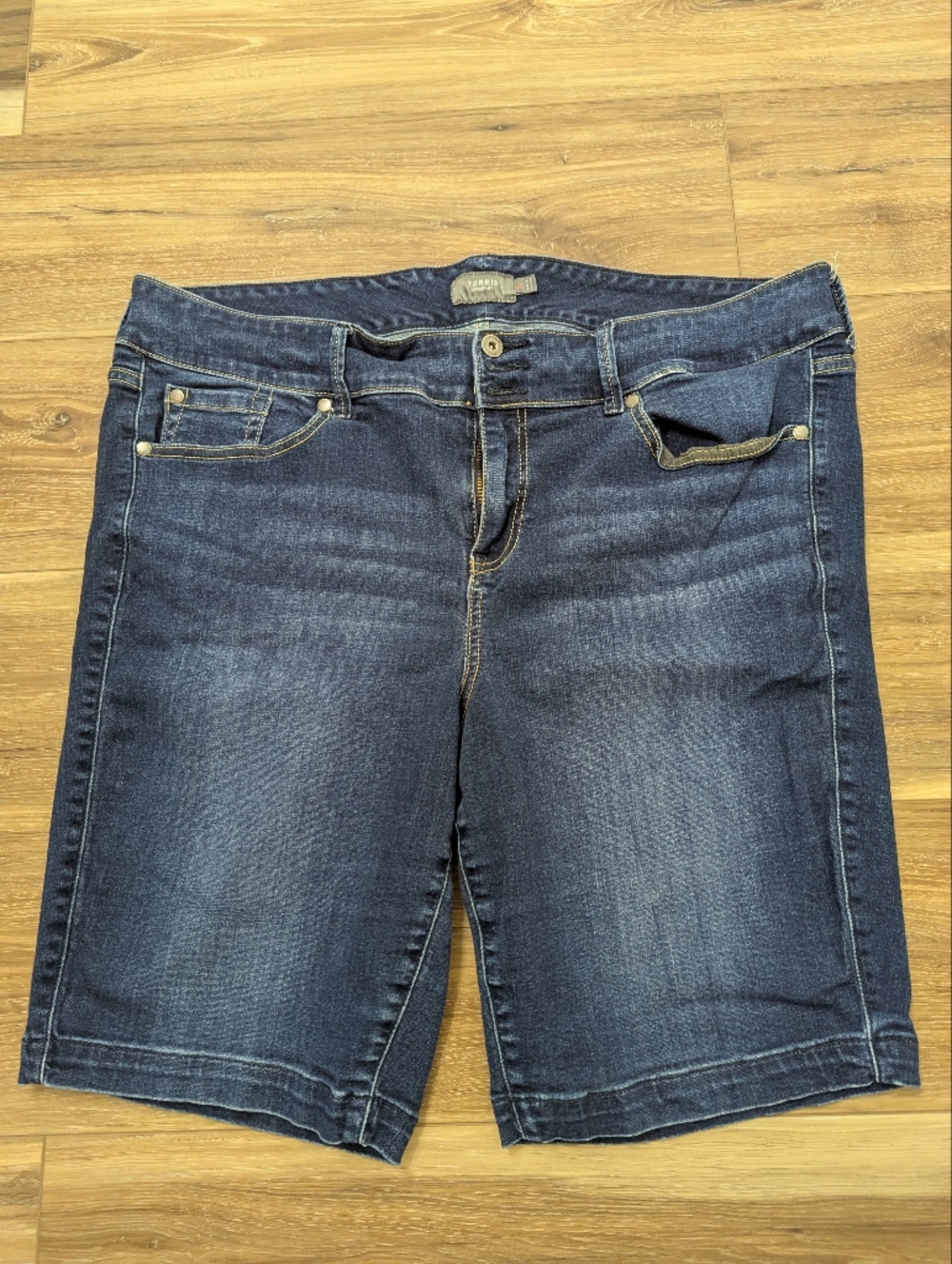 Torrid Dark Blue Denim Jean Shorts